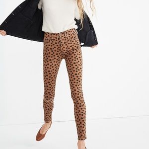 MADEWELL 10" High-Rise Skinny Jeans in Leopard Dot